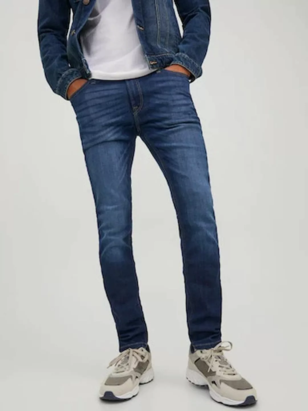 Jack & Jones Herren Jeans JJILIAM JJORIGINAL AM 010 LID - Skinny Fit - Grau günstig online kaufen