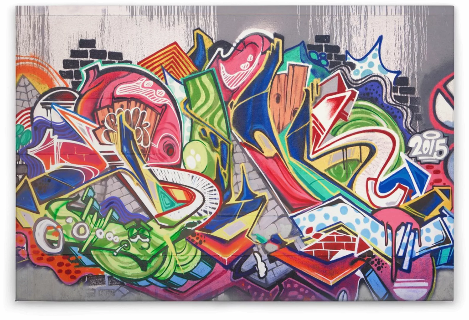 A.S. Création Leinwandbild "Graffiti", Kunst-Gemälde-Kinder, (1 St.), Graff günstig online kaufen