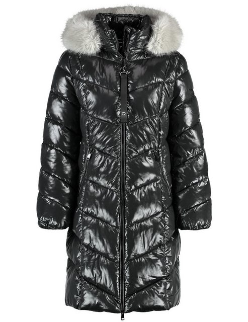 GERRY WEBER Wintermantel Mantel mit Glanzfinish und Kunstfellbesatz günstig online kaufen