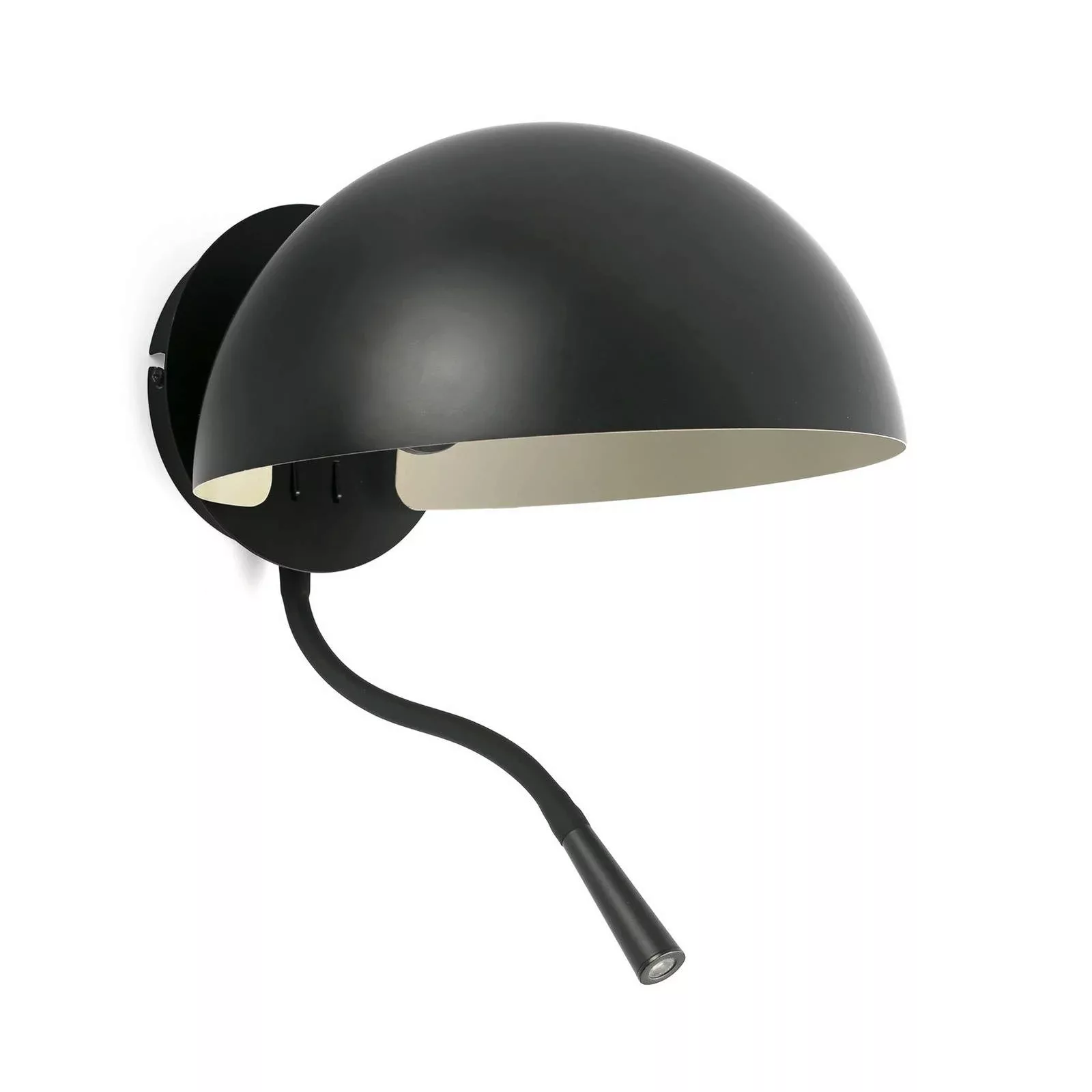 Wandlampe Dominica, LED-Leselampe, schwarz matt, Stahl günstig online kaufen