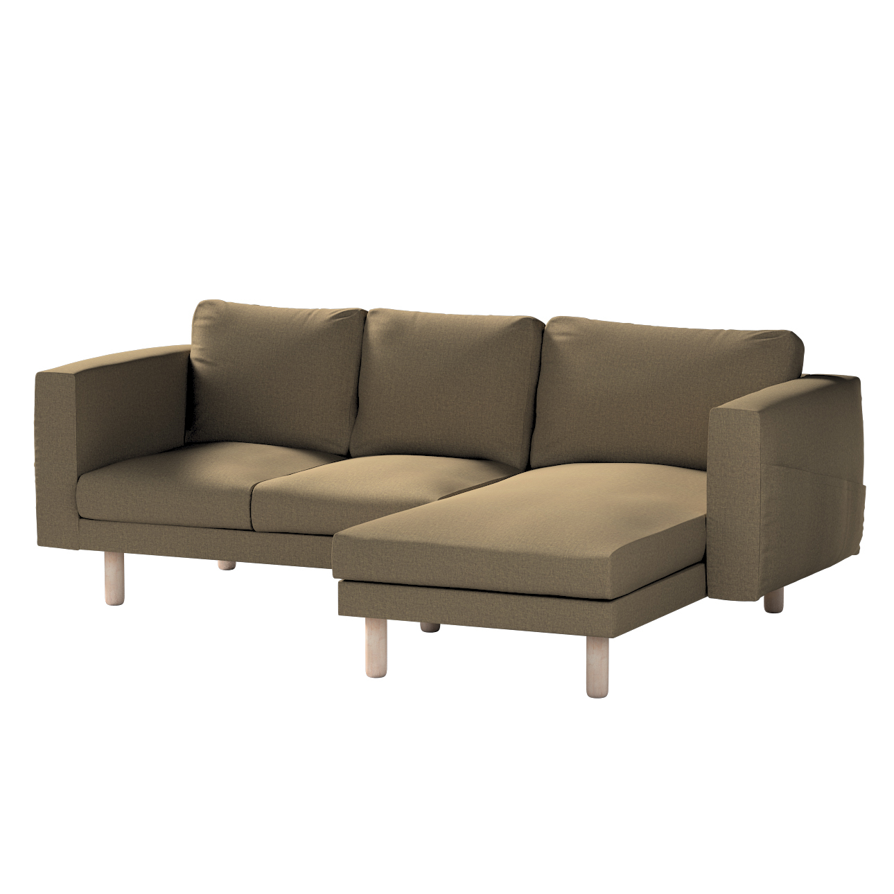 Bezug für Norsborg 3-Sitzer Sofa mit Recamiere, grau-braun, Norsborg Bezug günstig online kaufen