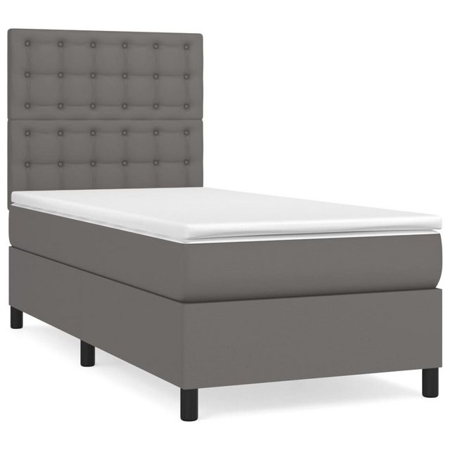 vidaXL Boxspringbett Bett Boxspringbett mit Matratze Kunstleder (90 x 200 c günstig online kaufen