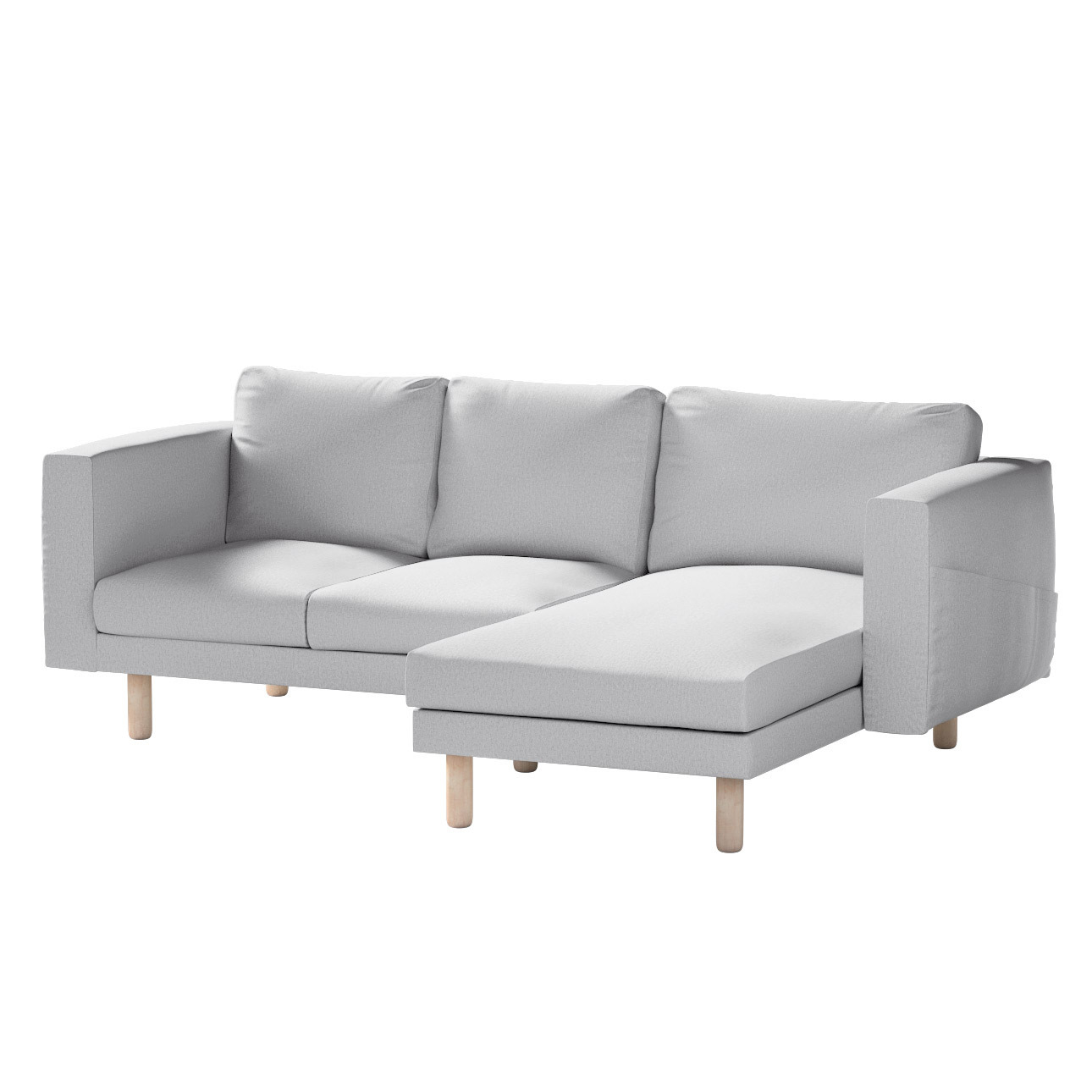 Bezug für Norsborg 3-Sitzer Sofa mit Recamiere, szary, Norsborg Bezug für 3 günstig online kaufen