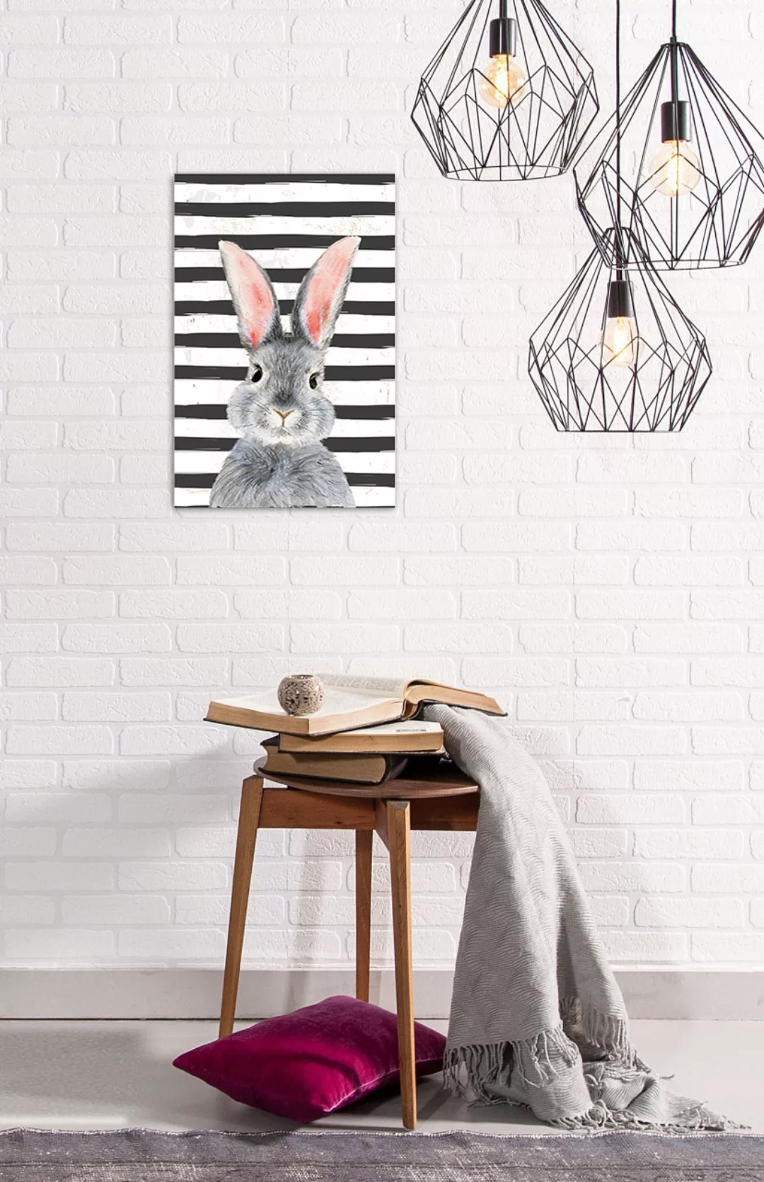 queence Metallbild "Bunny", Hase, (1 St.) günstig online kaufen