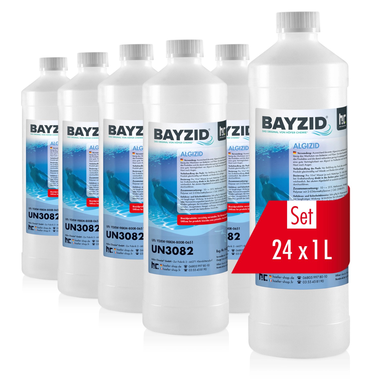 Bayzid Algizid Algenverhütung für Pools 24 x 1l günstig online kaufen