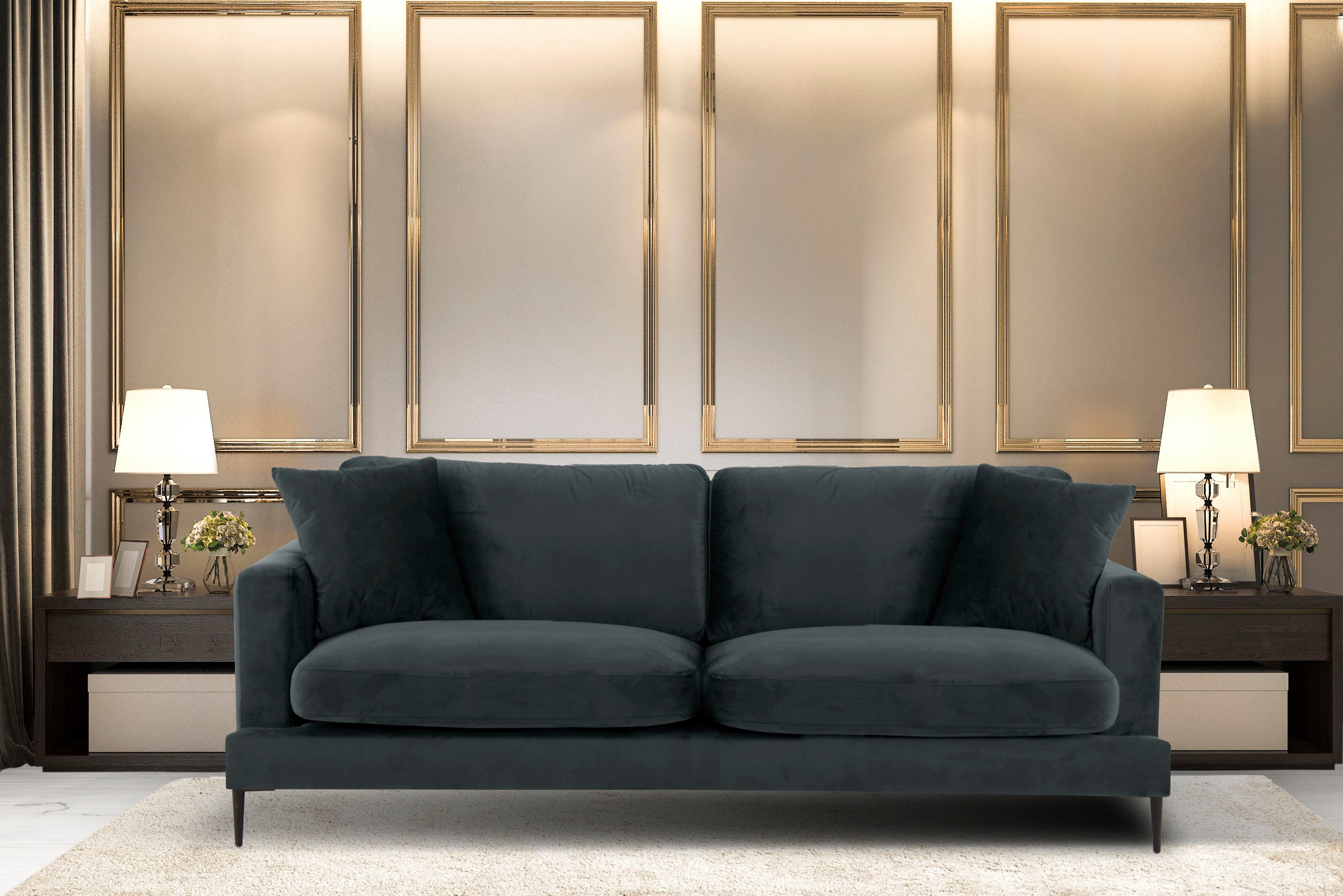 Leonique 3-Sitzer "Cozy elegantes Designsofa, Maße B/T/H: 211/97/80 cm", mi günstig online kaufen