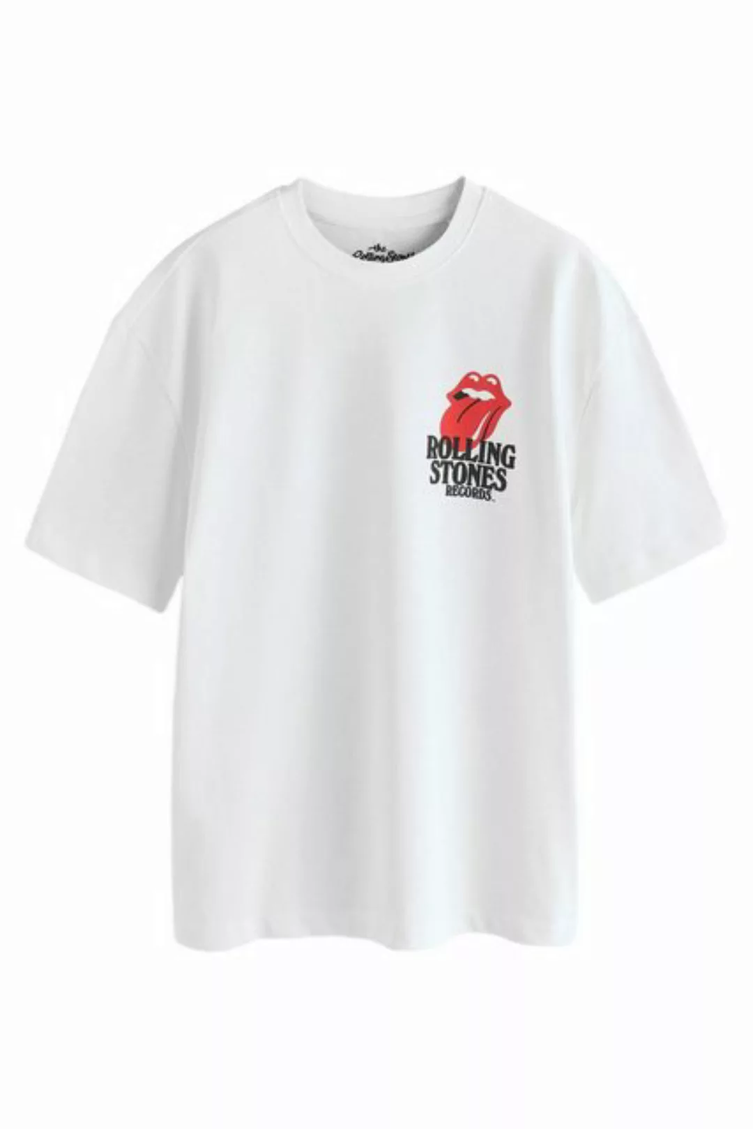 Next T-Shirt Langshirt 100 % Baumwolle Bandgrafik – Relaxed Fit (1-tlg) günstig online kaufen