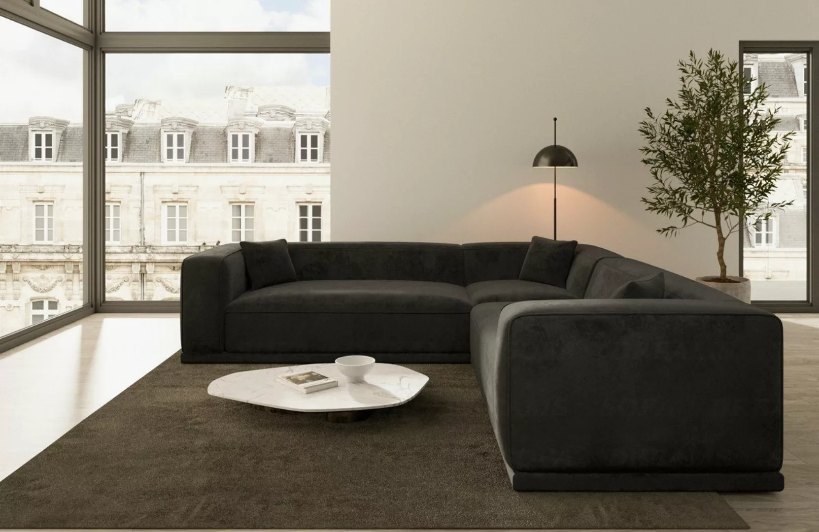 Sofa Dreams Ecksofa Polster Eckcouch Stoff Modern Eck Couch Ecksofa Merida günstig online kaufen