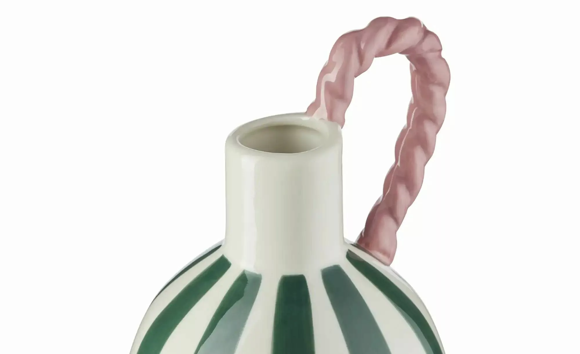 HOME STORY Vase ¦ grün ¦ Steingut ¦ Maße (cm): B: 12,9 H: 20,3 Accessoires günstig online kaufen