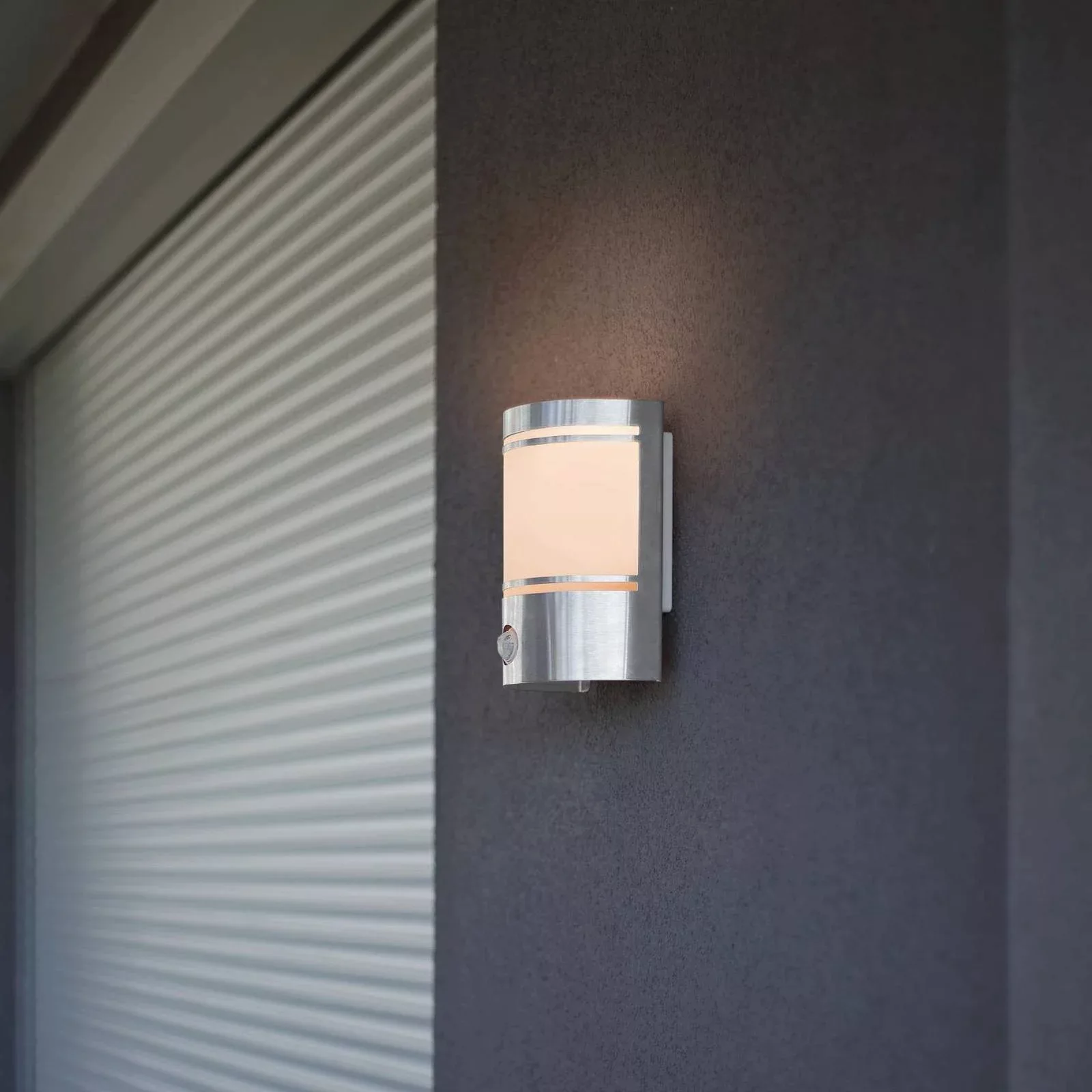 Außenwandlampe Cerno mit Bewegungsmelder edelstahl günstig online kaufen
