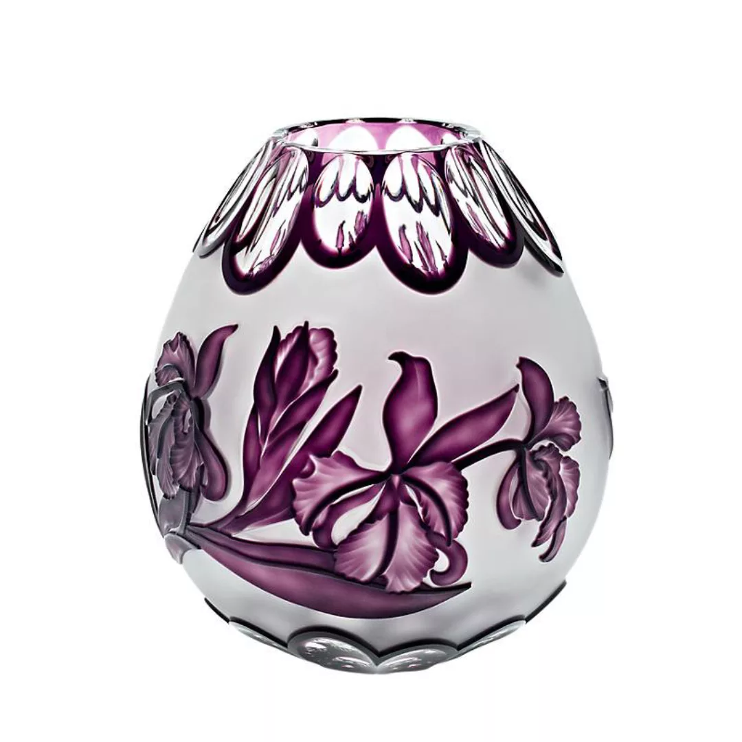 Vase handgeschliffen mit Rose "King" (21cm) günstig online kaufen