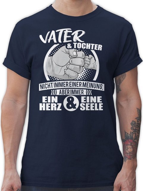 Shirtracer T-Shirt Papa und Tochter Immer ein Herz & eine Seele Sprüche Sta günstig online kaufen