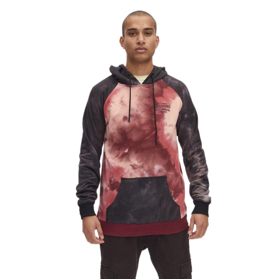 Hydroponic Famous Kapuzenpullover L Tie Dye Charcoal / Wine günstig online kaufen