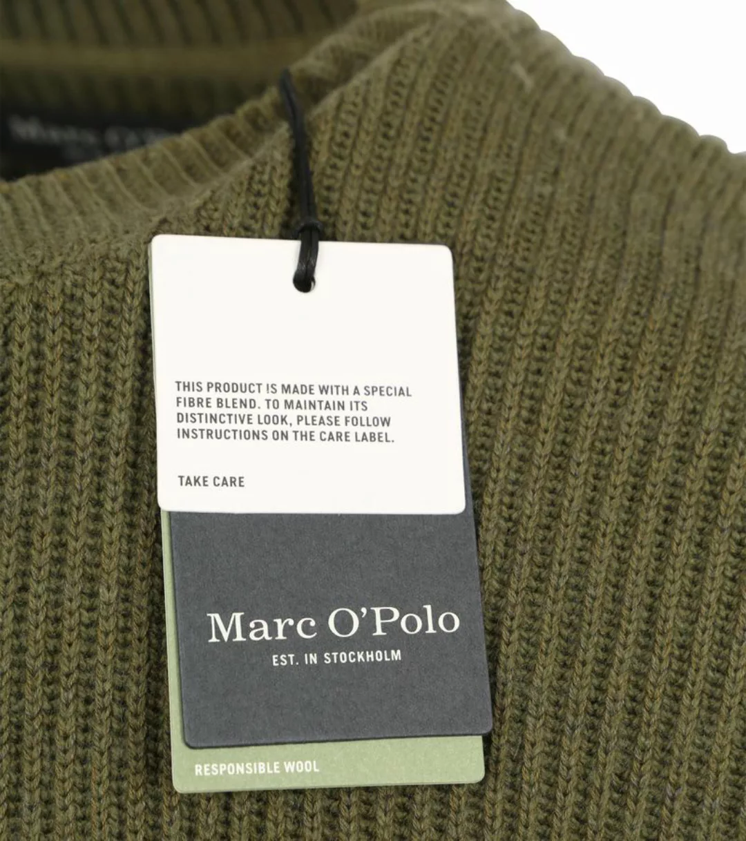 Marc O'Polo Pullover Wool Blend Grün - Größe L günstig online kaufen