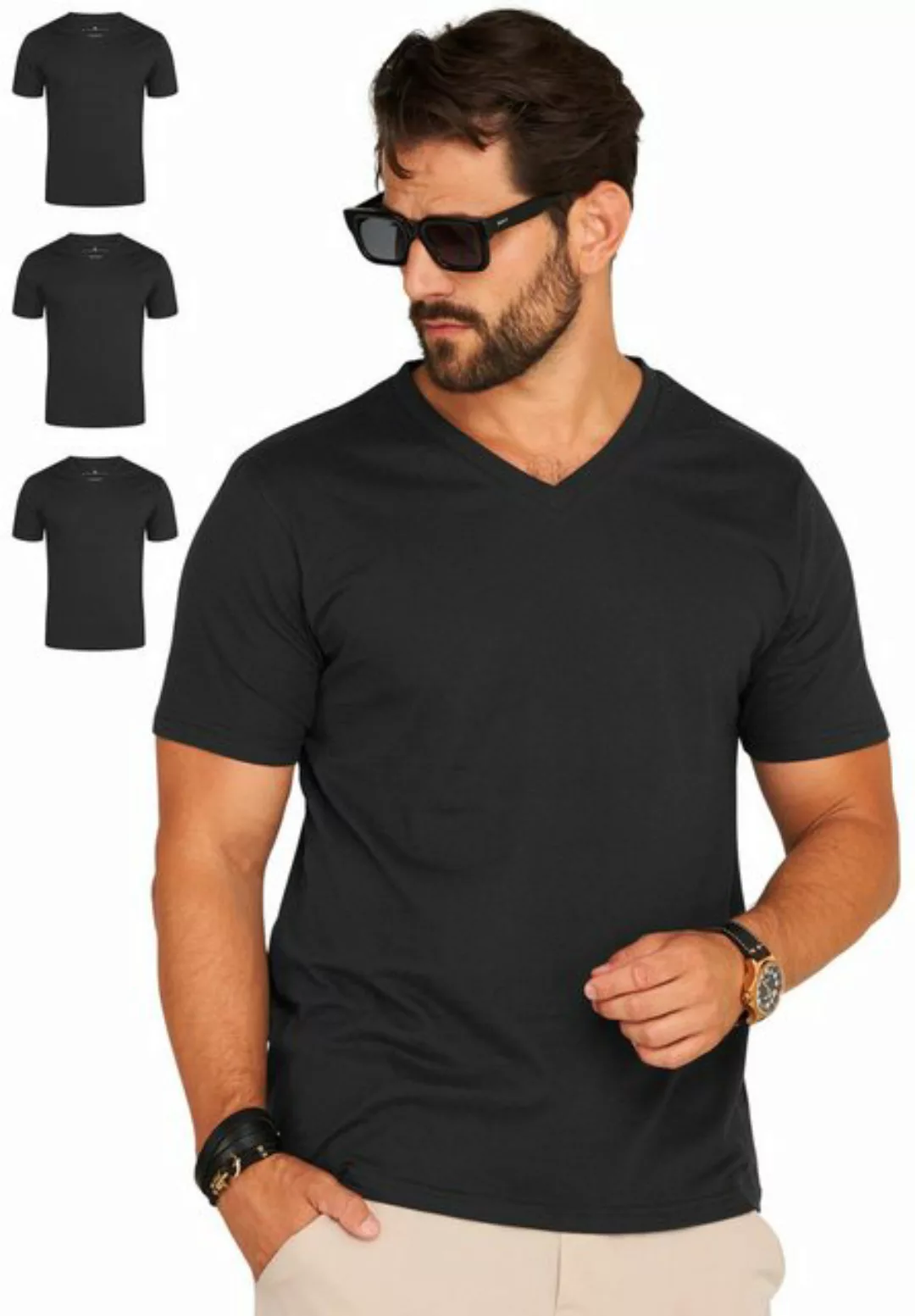 DAILY COTTON T-Shirt BASETEEV (Packung, 3er-Pack) Herren Basic Kurzarm Shir günstig online kaufen