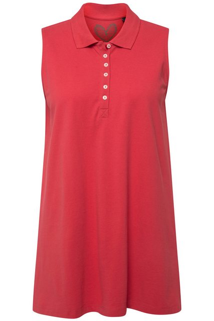 Ulla Popken Poloshirt Polotop Regular Polokragen ärmellos günstig online kaufen