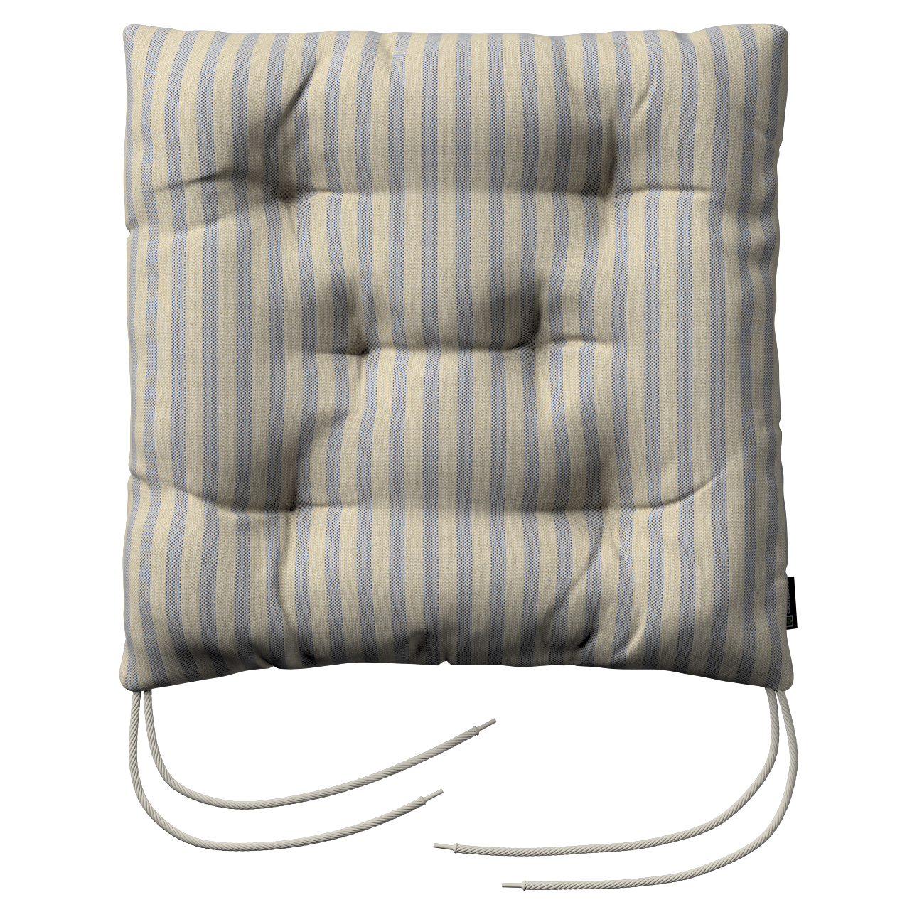 Stuhlkissen Thomas mit Bindeschnur, beige-blau, 38 x 38 x 8 cm, Outdoor Oas günstig online kaufen