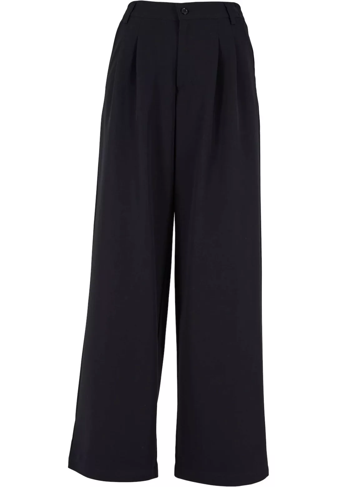 URBAN CLASSICS Stoffhose "Urban Classics Damen Ladies Ultra Wide Pleat-Fron günstig online kaufen