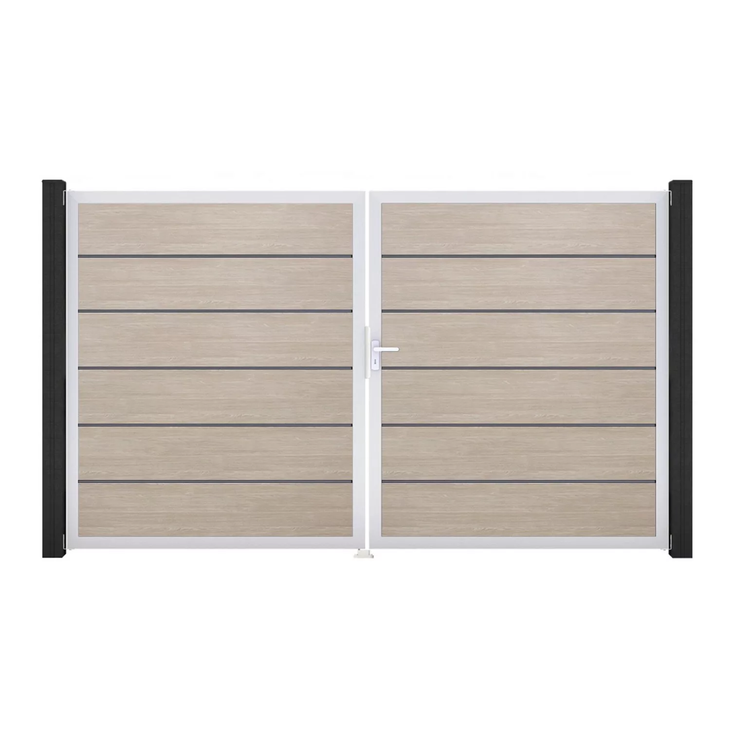 GroJa Tor 2-flg. Basicline Premium Sheffield Oak EV1 306 cm x 180 cm DIN Re günstig online kaufen