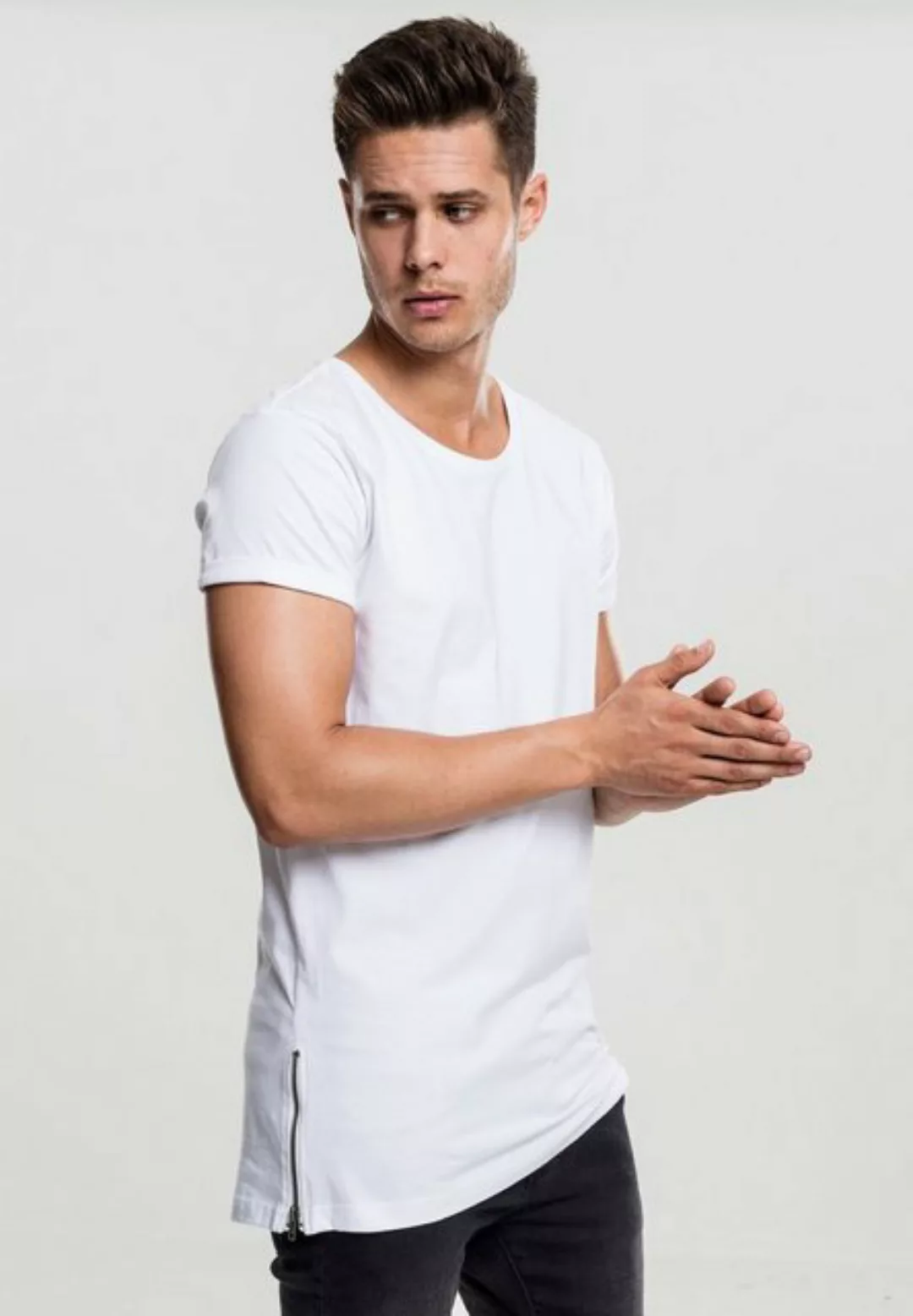 URBAN CLASSICS T-Shirt Urban Classics Herren Long Shaped Side Zip Tee (1-tl günstig online kaufen