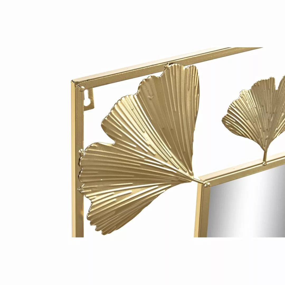 Wandspiegel Dkd Home Decor Spiegel Golden Metall Aluminium Pflanzenblatt (7 günstig online kaufen