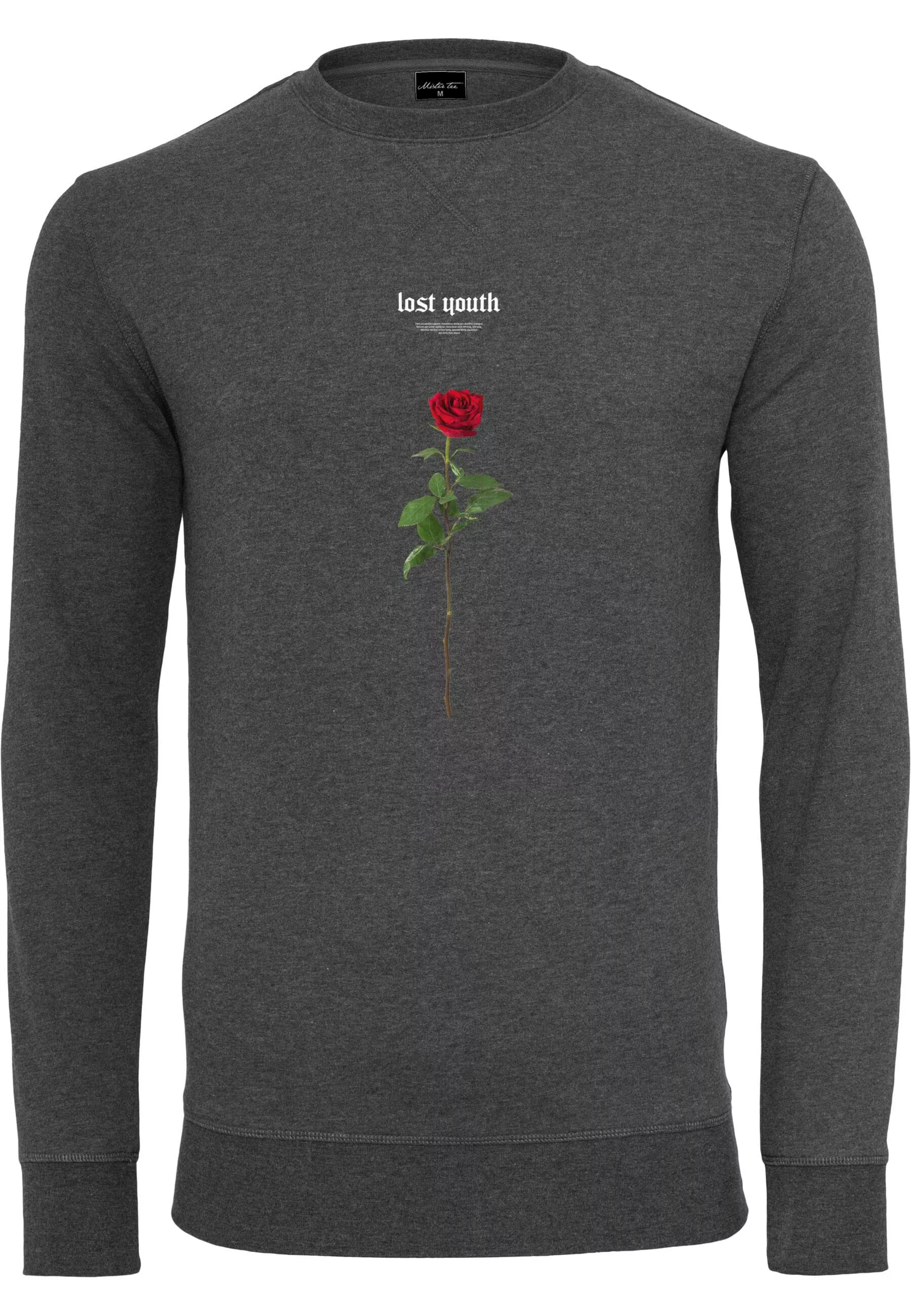 MisterTee Rundhalspullover "MisterTee Herren Lost Youth Rose Crewneck" günstig online kaufen