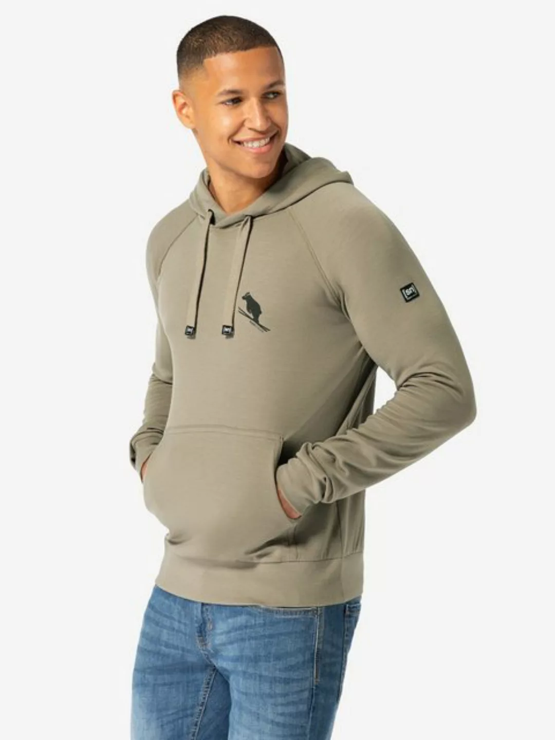 SUPER.NATURAL Sweatshirt für Herren, Merino FAVOURITE FLEAR mit Bär Motiv günstig online kaufen