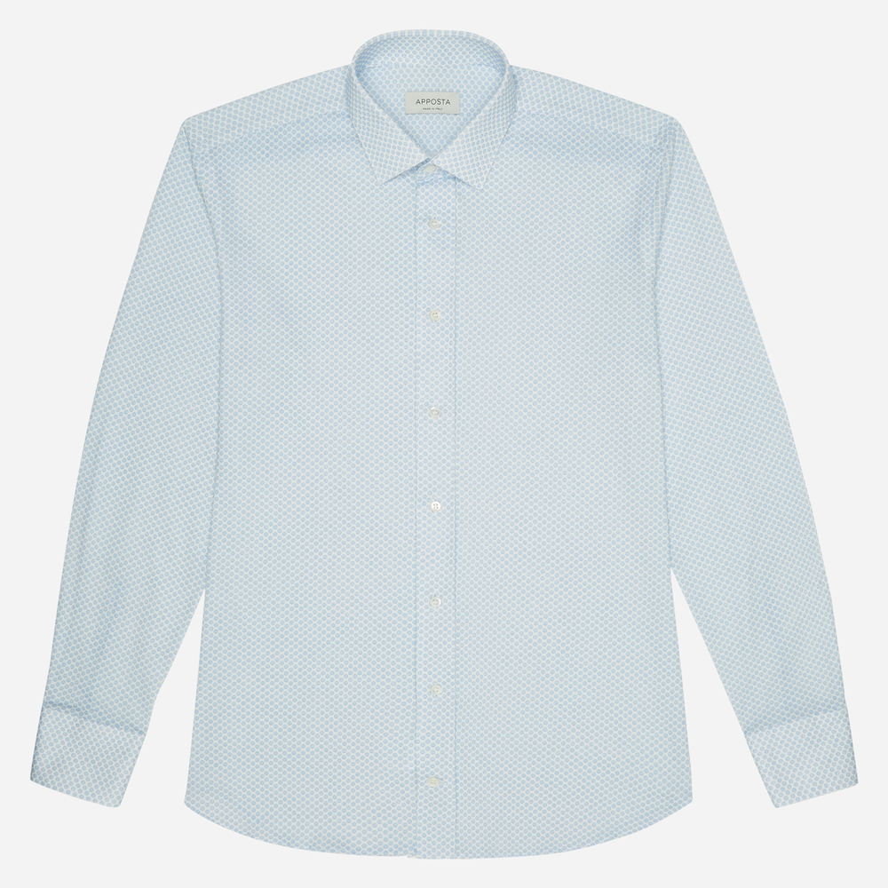 Hemd  punktmuster  hellblau 100% reine baumwolle jersey, kragenform  modern günstig online kaufen