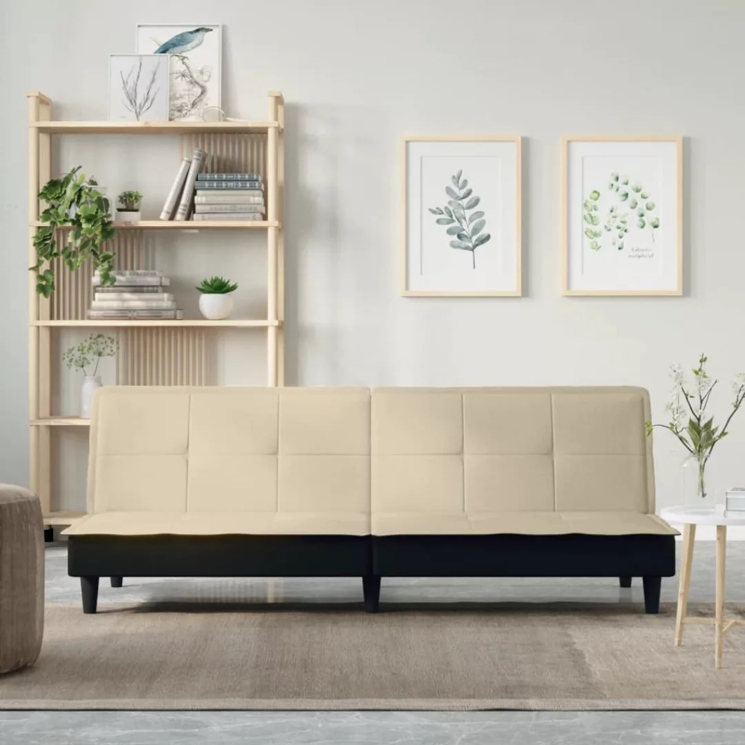 Vidaxl Schlafsofa Creme Stoff günstig online kaufen