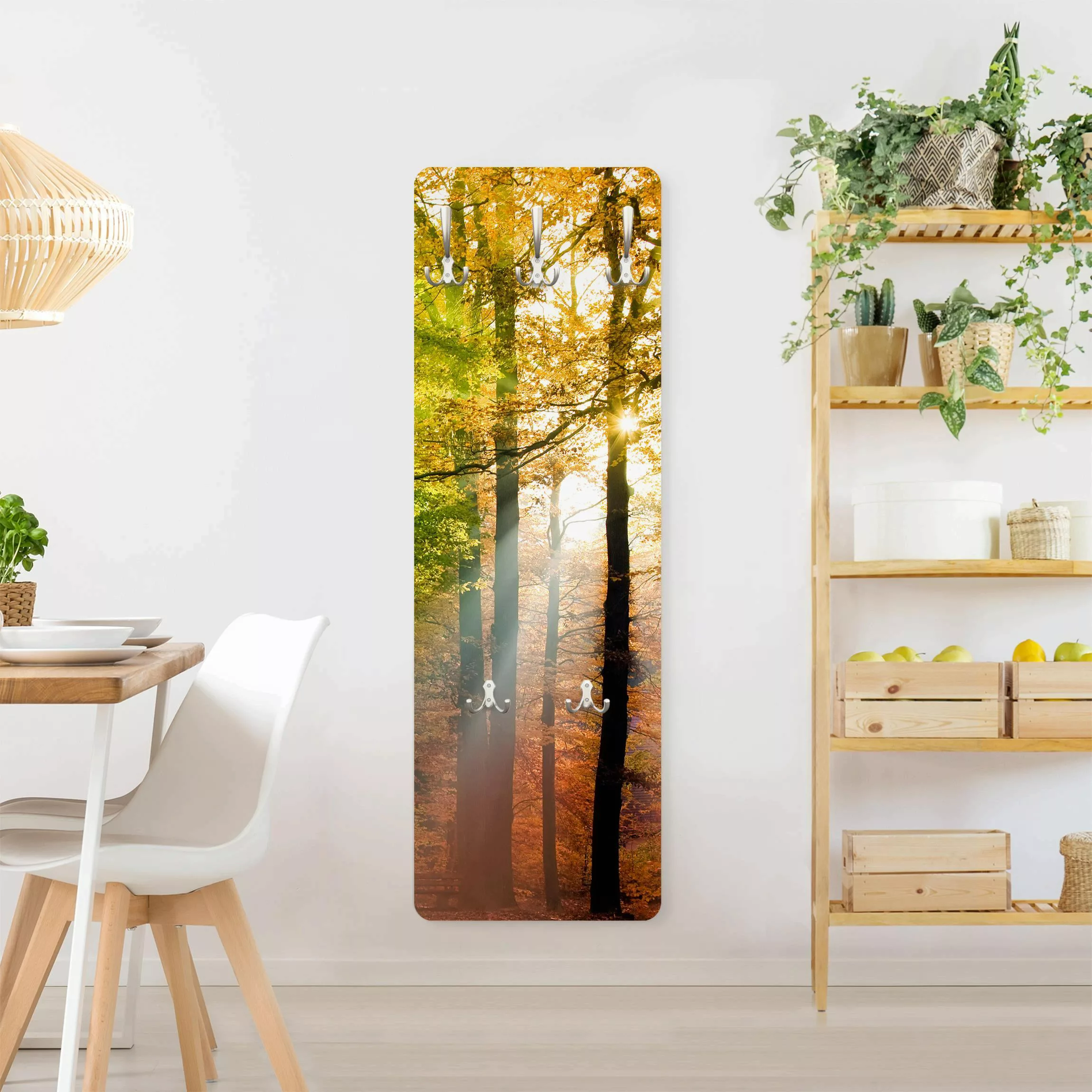 Wandgarderobe Holzpaneel Küche Morning Light günstig online kaufen