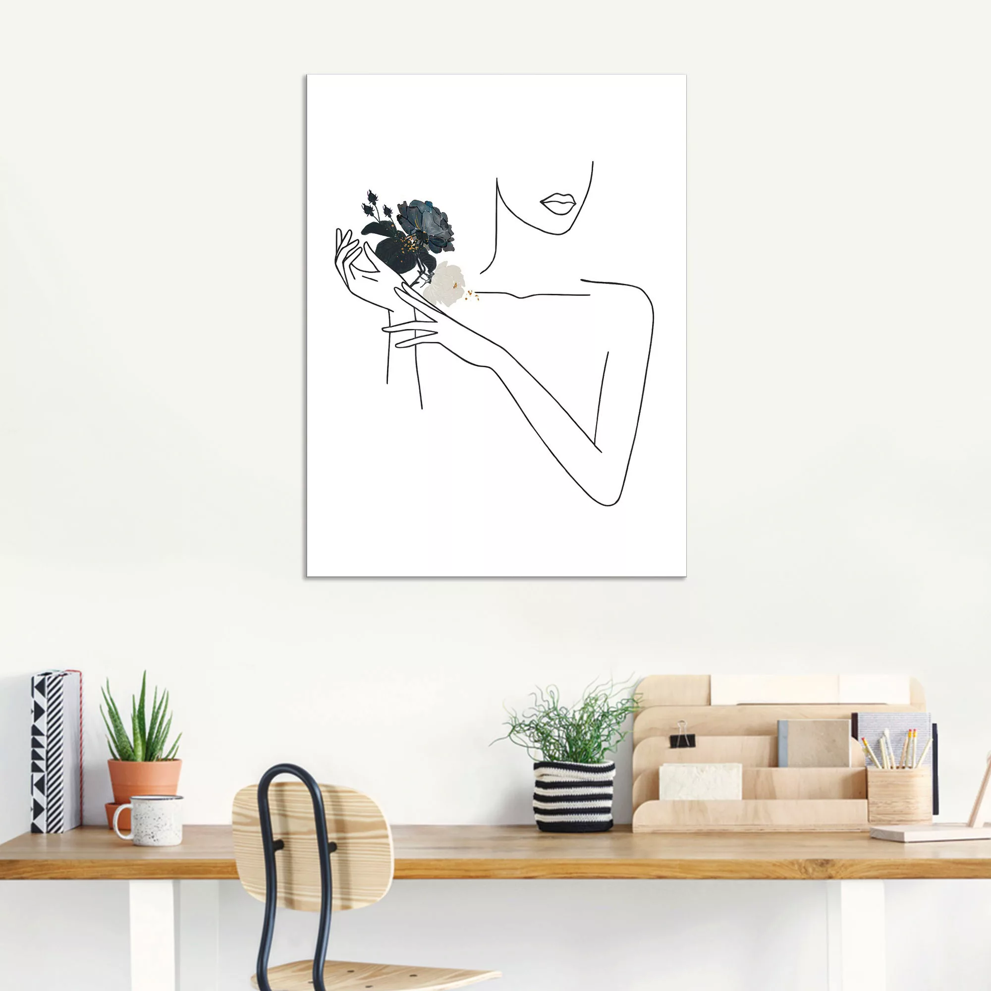 Artland Wandbild »Moderne LineArt Mädchen II«, Modebilder, (1 St.) günstig online kaufen