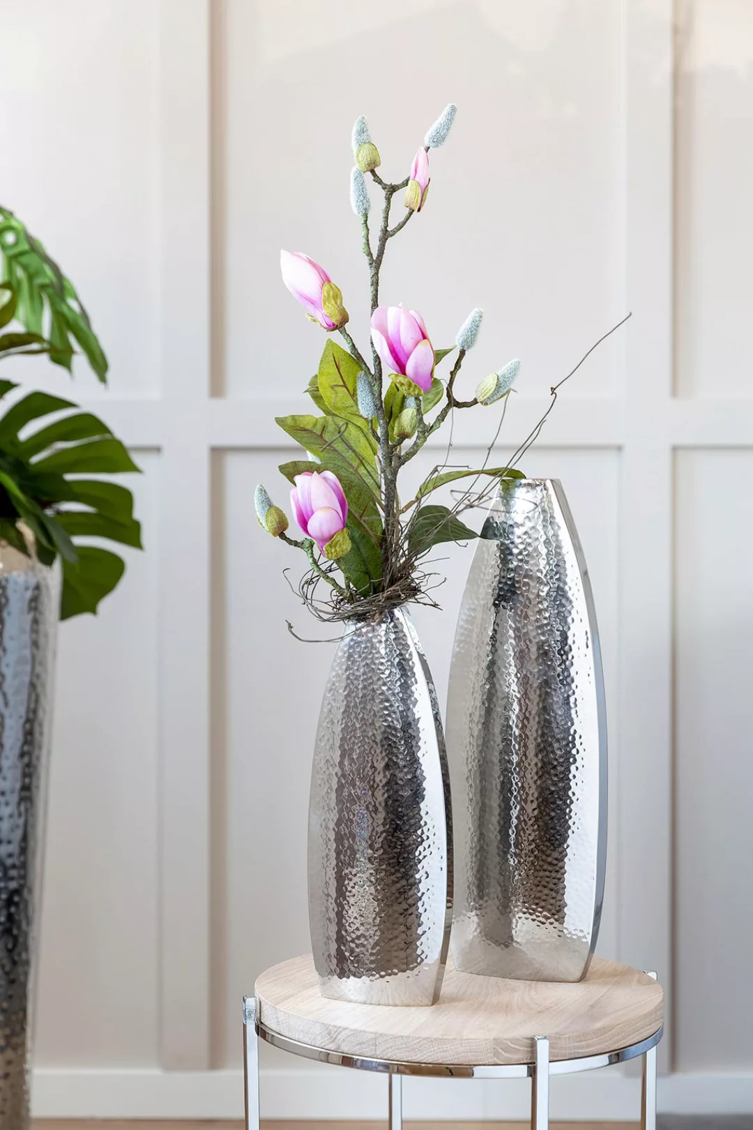Fink Dekovase »ALETTA«, (1 St.), Vase aus Edelstahl, mit gehämmerter Oberfl günstig online kaufen