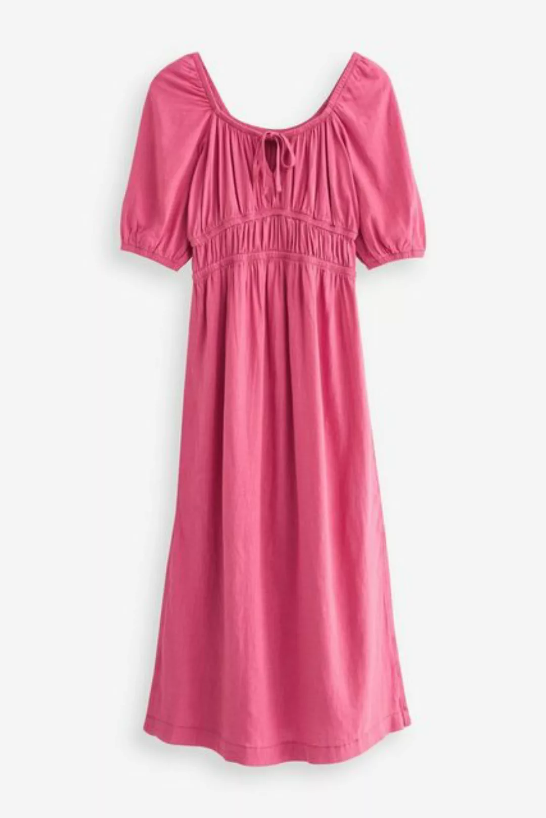 Next Sommerkleid Kleid aus Leinenmischung mit Puffärmeln (1-tlg) günstig online kaufen