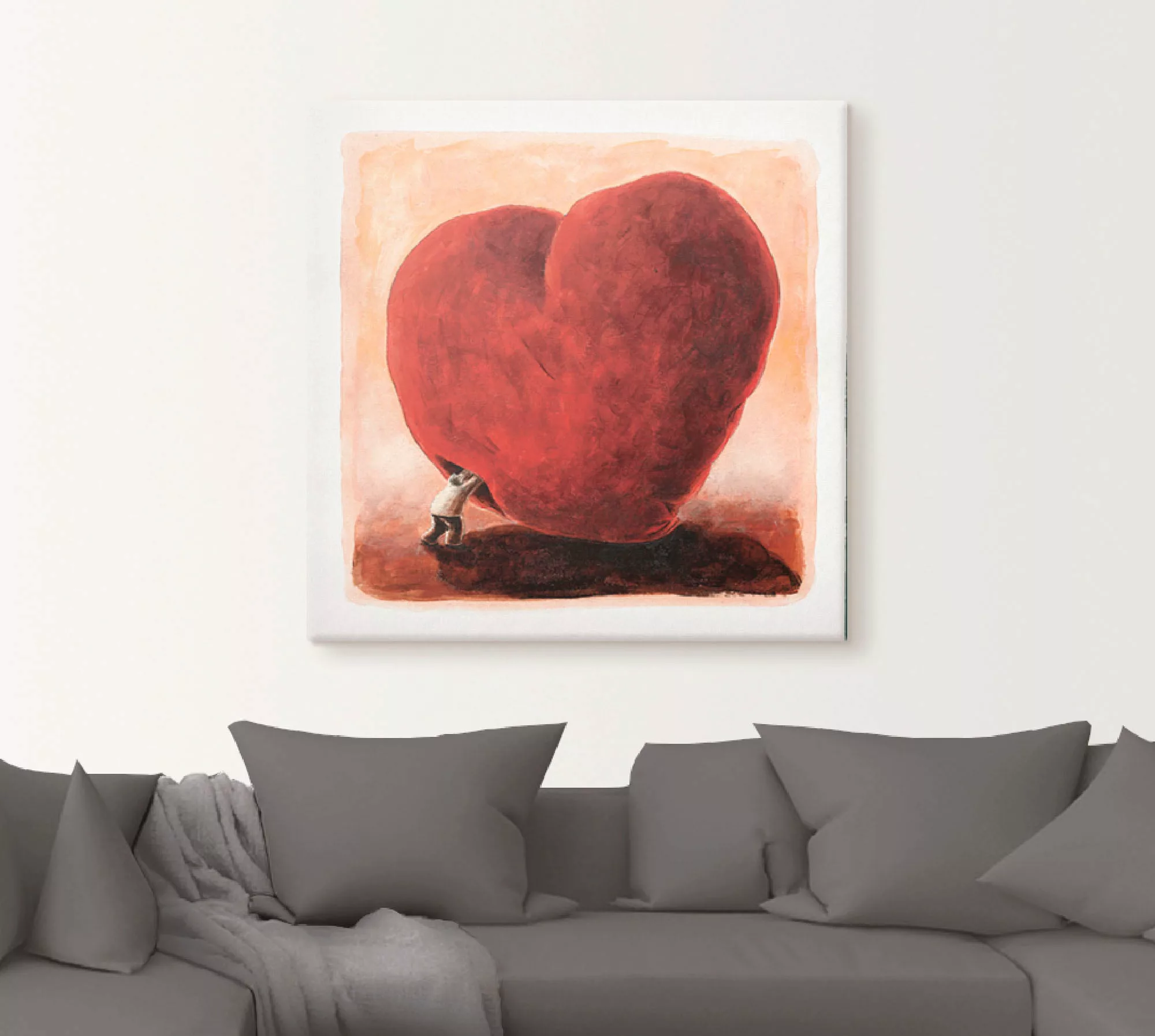 Artland Leinwandbild "Weiches Herz", Herzen, (1 St.) günstig online kaufen