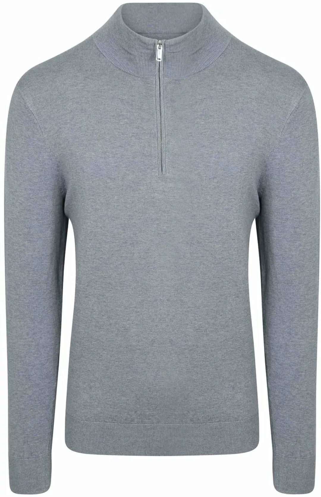 Profuomo Half Zip Pullover Luxury Basic Blau - Größe L günstig online kaufen