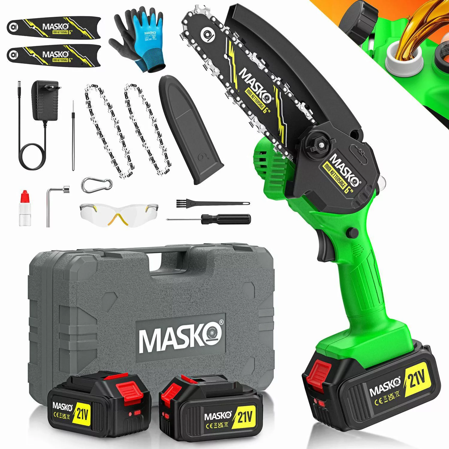 MASKO Akku-Kettensäge Mini Kettensäge 800W Elektrische günstig online kaufen