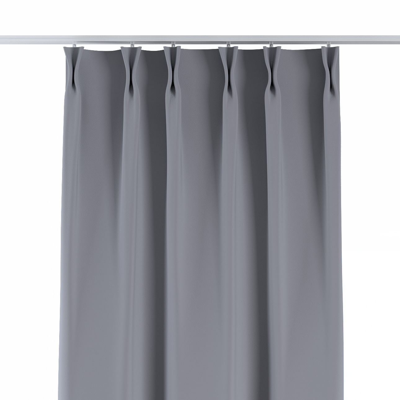 Vorhang mit flämischen 2-er Falten, hellgrau, Blackout (verdunkelnd) (269-9 günstig online kaufen