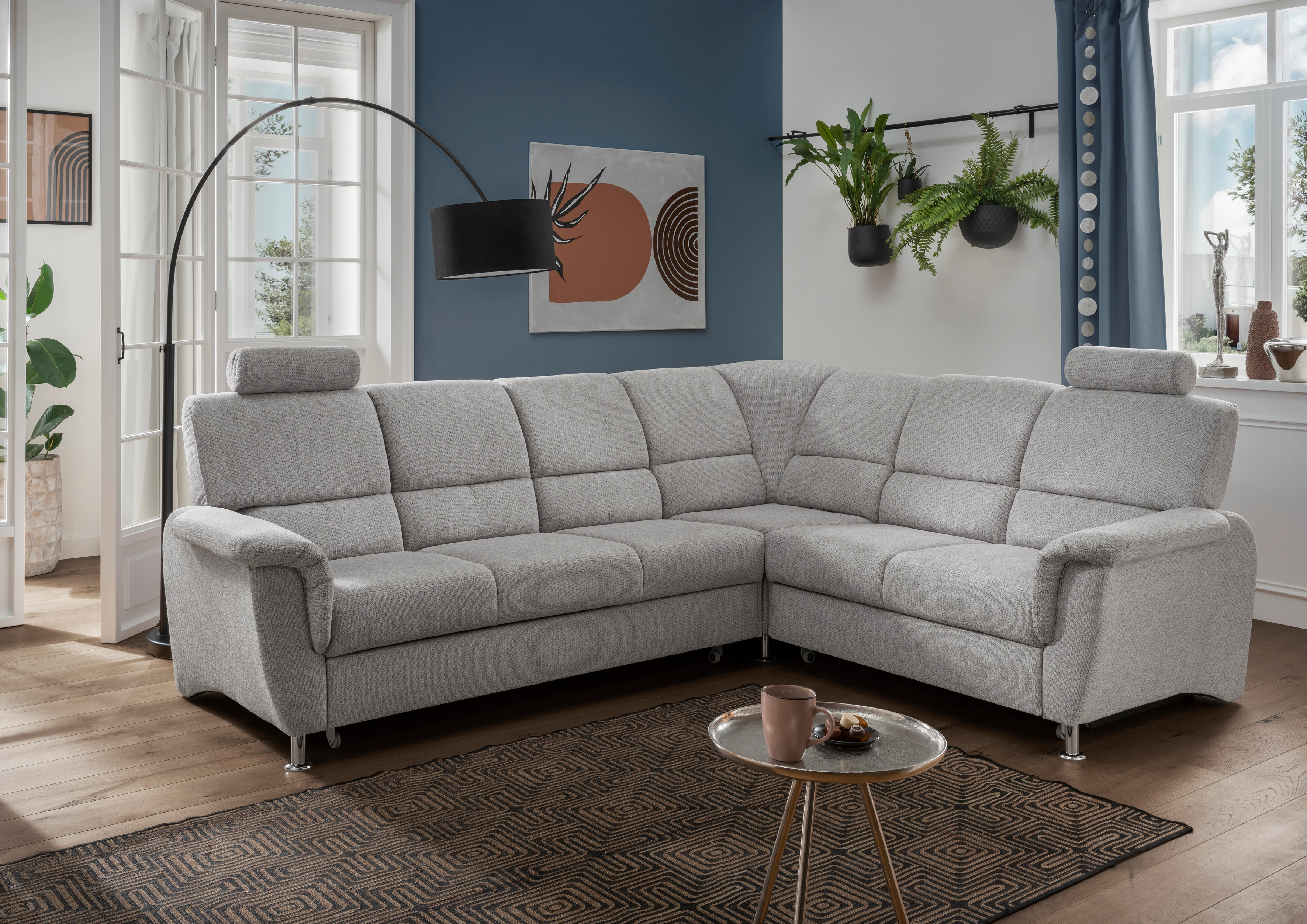 Home affaire Ecksofa "Pisa L-Form", mit Bettfunktion und Bettkasten günstig online kaufen