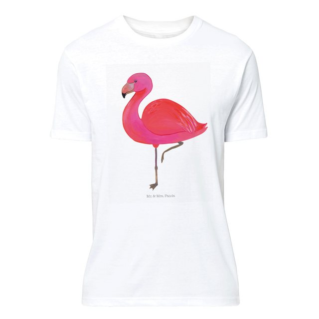 Mr. & Mrs. Panda T-Shirt Flamingo classic - Weiß - Geschenk, einzigartig, G günstig online kaufen