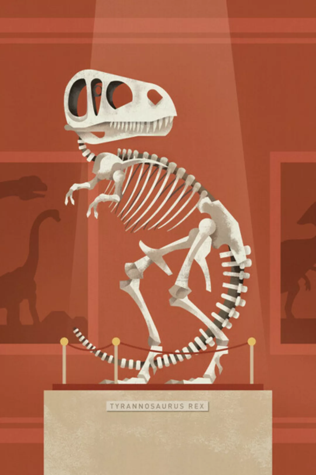 Poster / Leinwandbild - T-rex-skelett 1 günstig online kaufen