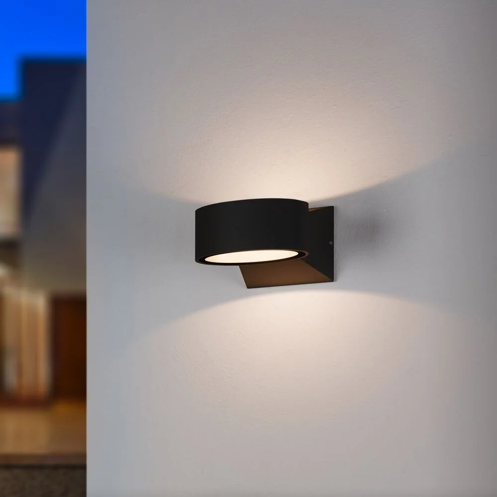 famlights | LED Außenwandleuchte Nina aus Aluminium in Anthrazit günstig online kaufen