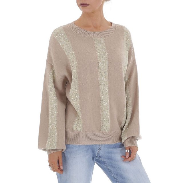 Ital-Design Strickpullover Damen Freizeit (81561298) Glitzer Gestreift Stre günstig online kaufen