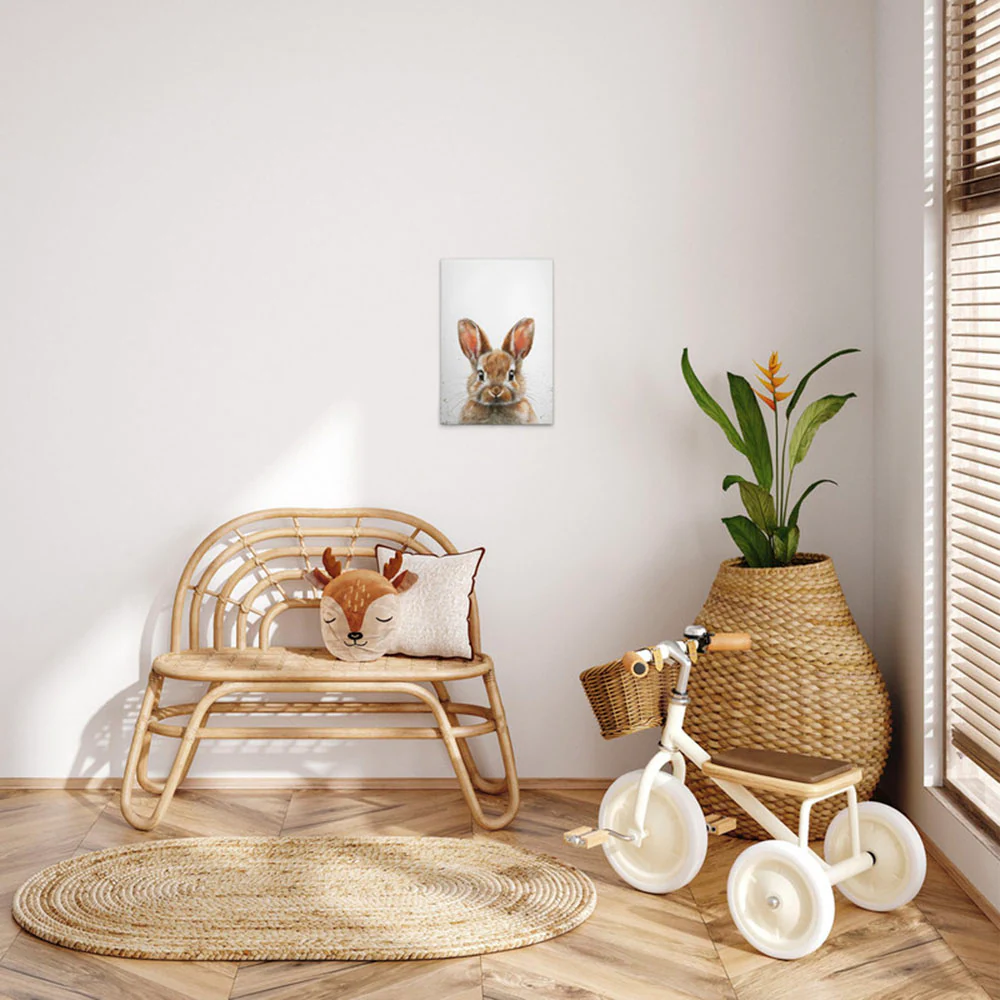 A.S. Création Leinwandbild "Brown Baby Bunny - Wandbild Weiß Braun Keilrahm günstig online kaufen