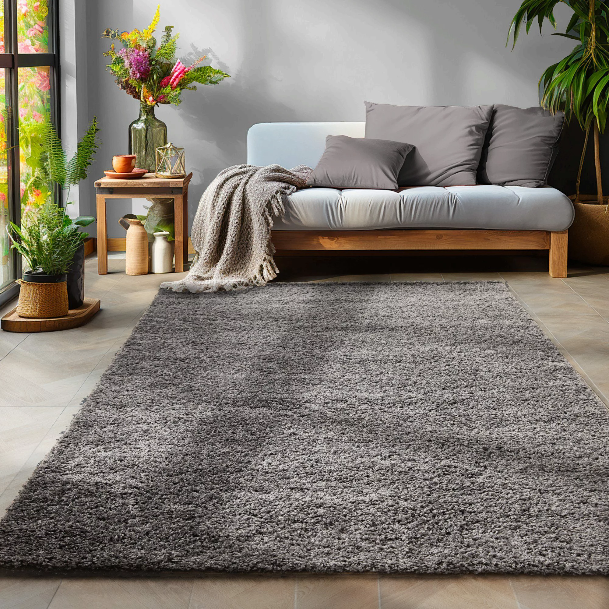 SIMPEX24 Teppich Unicolor - Einfarbig, Rund, günstig online kaufen