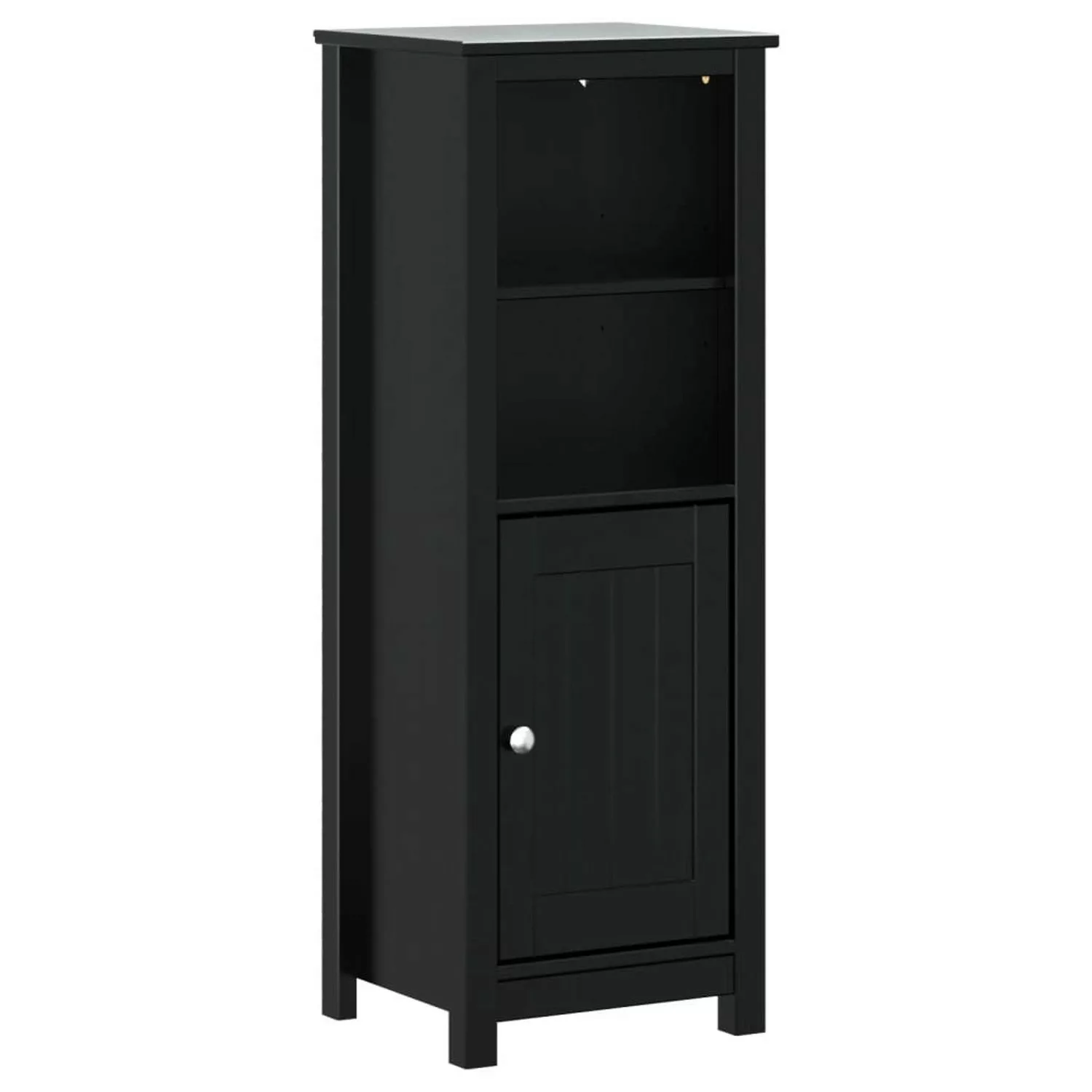 vidaXL Badschrank BERG Schwarz 40x34x110 cm Massivholz Kiefer günstig online kaufen