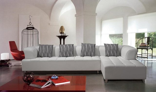 JVmoebel Ecksofa Designer Polster weißes Ecksofa moderne Möbel Modern Neu, günstig online kaufen