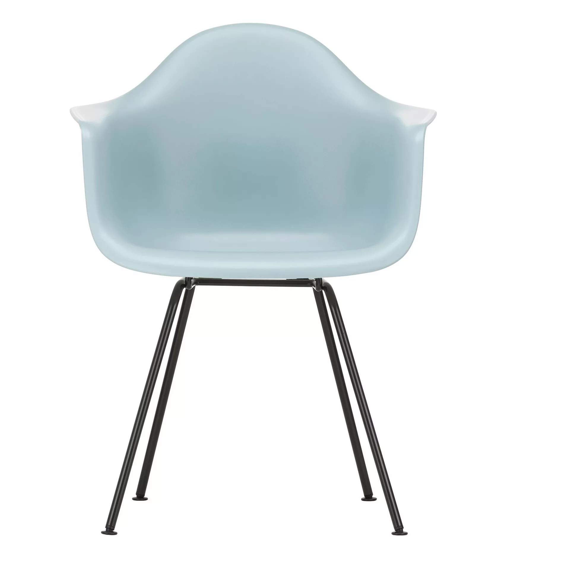 Vitra - Eames Plastic Chair DAX Gestell schwarz - eisgrau/Sitzschale Polypr günstig online kaufen