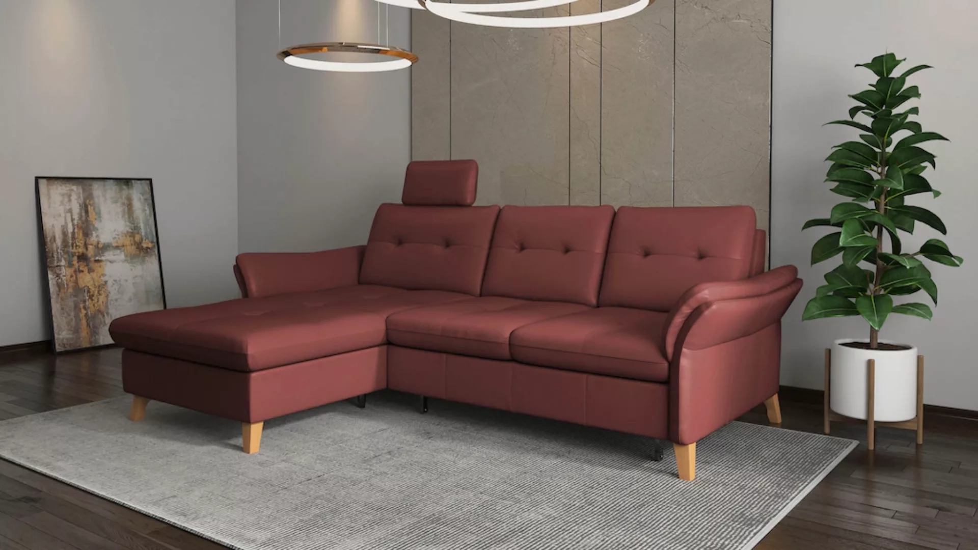 sit&more Ecksofa "Göteborg", Sitztiefenverstellung und Federkern, wahlweise günstig online kaufen