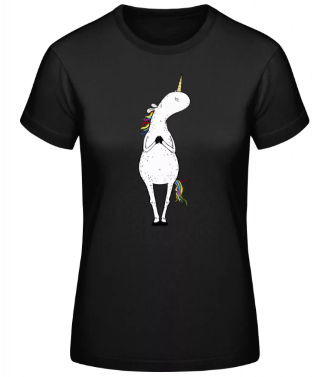Yoga Einhorn Berghaltung · Frauen Basic T-Shirt günstig online kaufen