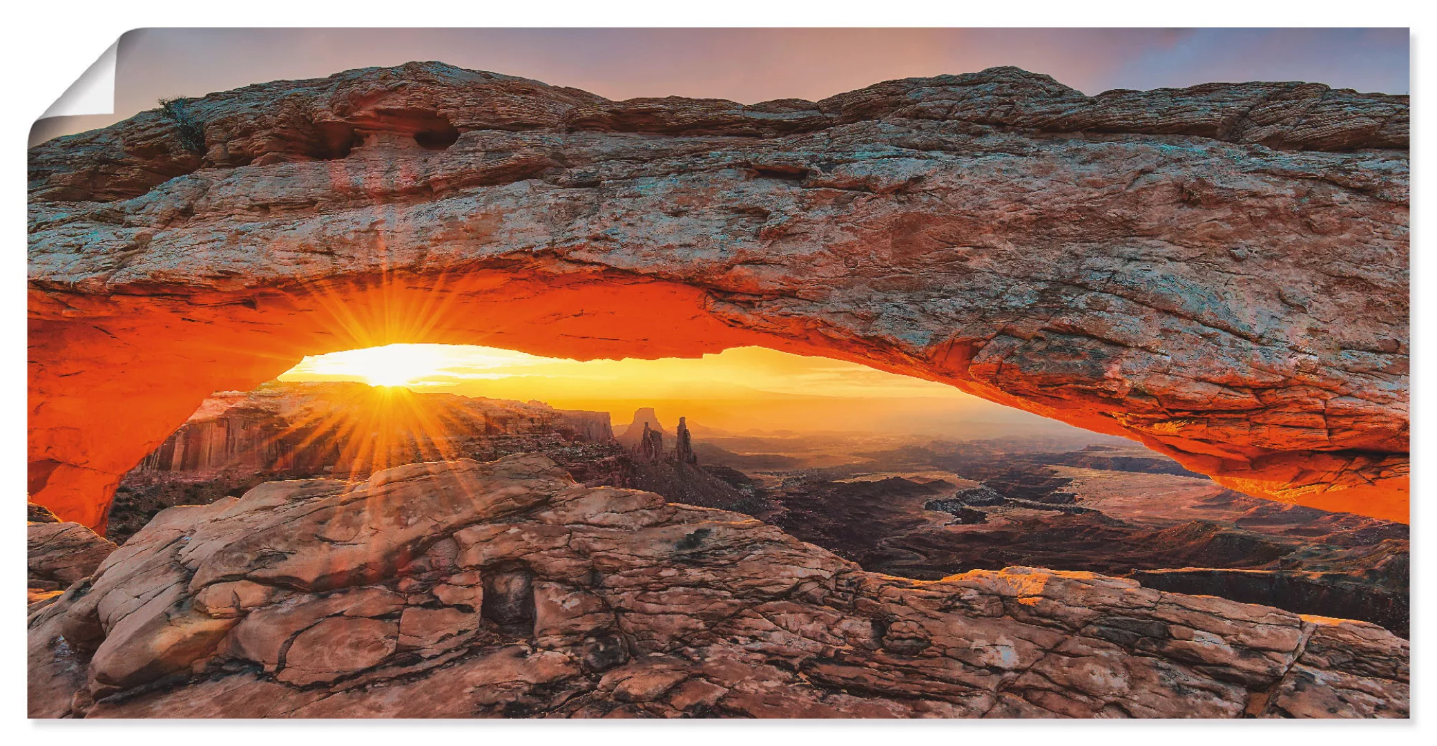 Artland Wandbild »Iconic Mesa Arch«, Felsen, (1 St.), als Alubild, Outdoorb günstig online kaufen